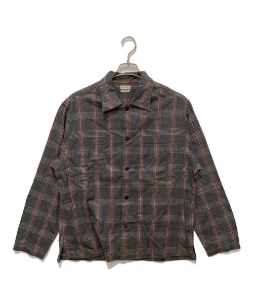 STEVEN ALAN（スティーブンアラン）STEVEN ALAN (スティーブンアラン) 60/2 SHAGGY BOX CAMP COLLAR SHIRT グレー サイズ:Lの古着・服飾アイテム