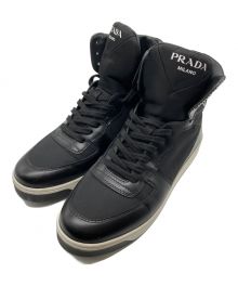 PRADA（プラダ）の古着「RE-NYLONハイカットスニーカー」｜ブラック