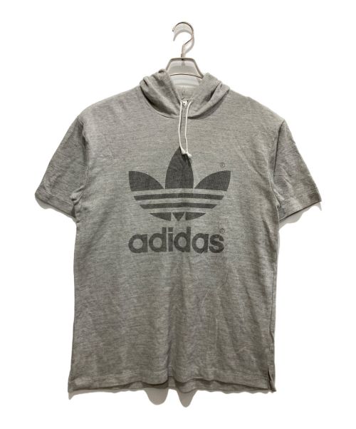 adidas（アディダス）adidas (アディダス) 半袖パーカー グレー サイズ:Lの古着・服飾アイテム