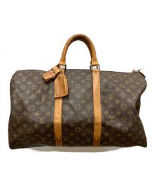 LOUIS VUITTON（ルイ ヴィトン）の古着「トラベルバッグ/キーポル50」｜ブラウン