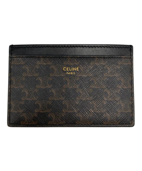 CELINE（セリーヌ）CELINE (セリーヌ) トリオンフキャンバスカードホルダー ブラックの古着・服飾アイテム