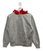 SUPREMEシュプリーム）の古着「Contrast Hooded Sweatshirt」｜グレー×レッド