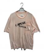 Maison Margielaメゾンマルジェラ）の古着「インサイドアウトTシャツ」｜ピンク