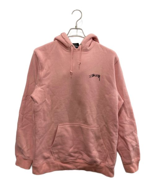 stussy（ステューシー）stussy (ステューシー) プルオーバーパーカー ピンク サイズ:Mの古着・服飾アイテム