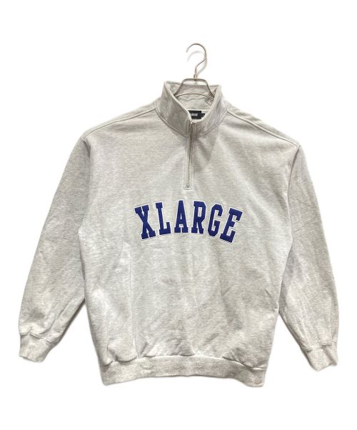 X-LARGE（エクストララージ）X-LARGE (エクストララージ) ハーフジップスウェット グレー サイズ:Lの古着・服飾アイテム