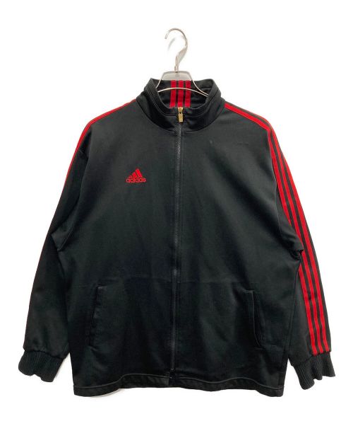 adidas（アディダス）adidas (アディダス) トラックジャケット ブラック×レッドの古着・服飾アイテム