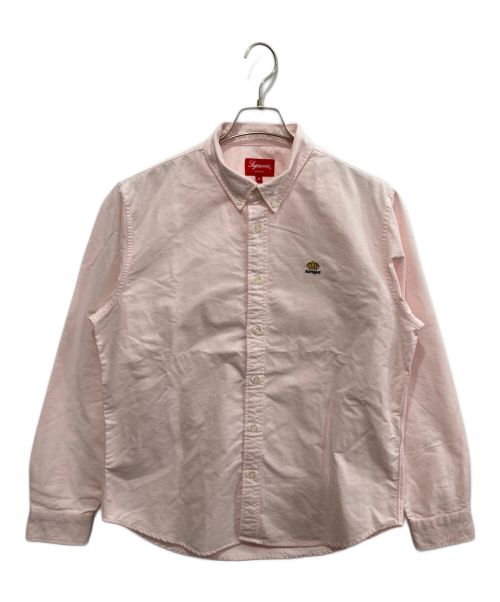 SUPREME（シュプリーム）SUPREME (シュプリーム) Crown Logo Oxford Shirt ピンク サイズ:Mの古着・服飾アイテム