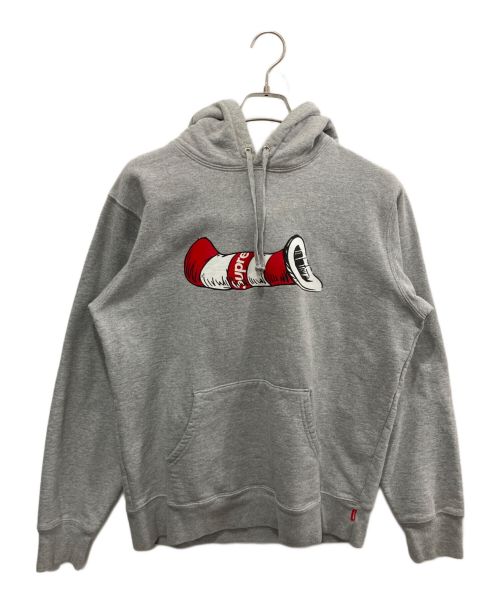 SUPREME（シュプリーム）SUPREME (シュプリーム) Cat in the Hat Hooded Sweatshirt グレー サイズ:Mの古着・服飾アイテム