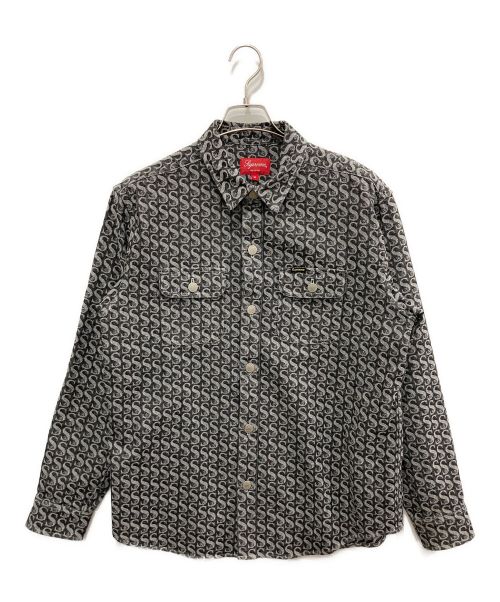 SUPREME（シュプリーム）SUPREME (シュプリーム) Monogram Denim Shirt グレー サイズ:Mの古着・服飾アイテム