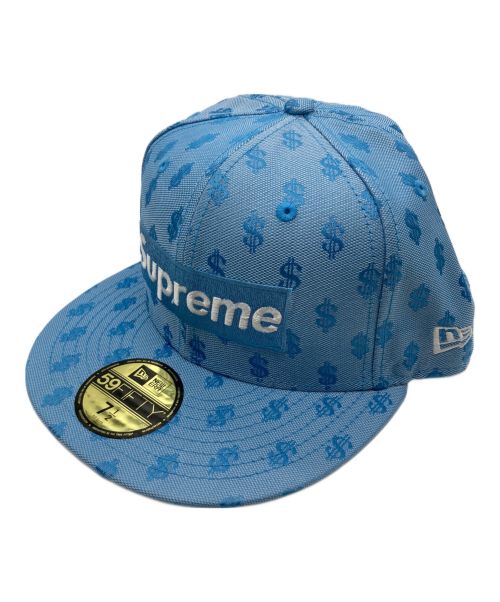 New Era（ニューエラ）New Era (ニューエラ) SUPREME (シュプリーム) Monogram Box Logo Cap ブルー サイズ:7 1/2の古着・服飾アイテム