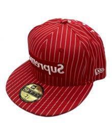 New Era×SUPREME×COMME des GARCONS SHIRT（ニューエラ×シュプリーム×コムデギャルソンシャツ）の古着「反転BOXロゴベースボールキャップ」｜レッド