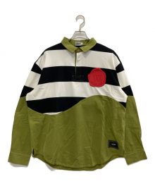 WANNA（ワナ）の古着「In bloom stripe rugger shirts」｜グリーン×ホワイト