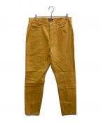 WANNAワナ）の古着「“CULT TRUE” FRONT FLARED PANTS」｜イエロー