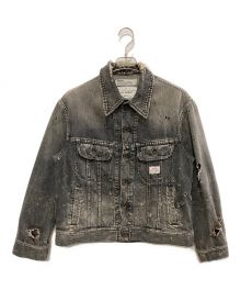 DAIRIKU（ダイリク）の古着「"Damage" Denim Jacket/ダメージデニムジャケット」｜グレー