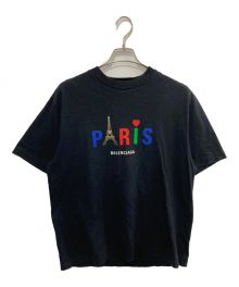 BALENCIAGA（バレンシアガ）の古着「ロゴプリントＴシャツ」｜ブラック