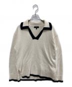 theoryセオリー）の古着「Wave Boucle OW LS Pullover/ニット」｜アイボリー