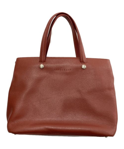 LONGCHAMP（ロンシャン）LONGCHAMP (ロンシャン) ルフローネ2WAYバッグ レッドの古着・服飾アイテム