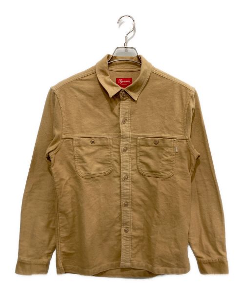 SUPREME（シュプリーム）Supreme (シュプリーム) Moleskin Field Shirt ベージュ サイズ:Sの古着・服飾アイテム