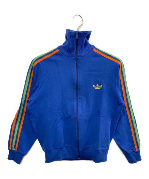 adidas（アディダス）adidas (アディダス) トレフォイルロゴトラックジャケット ブルー サイズ:2の古着・服飾アイテム