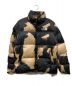 THE NORTH FACE（ザ ノース フェイス）の古着「Bleached Denim Print Nuptse Jacket」｜ベージュ×ブラック