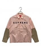 SUPREMEシュプリーム）の古着「2-Tone Work Shirt」｜ピンク