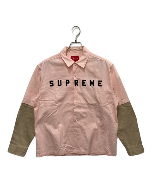 SUPREME（シュプリーム）SUPREME (シュプリーム) 2-Tone Work Shirt ピンク サイズ:Sの古着・服飾アイテム