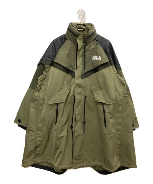 NIKE（ナイキ）NIKE (ナイキ) sacai (サカイ) Trench Jacket/トレンチナイロンジャケット グリーン サイズ:XL 未使用品の古着・服飾アイテム