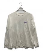 THE NORTHFACE PURPLELABELザ・ノースフェイス パープルレーベル）の古着「ロングスリーブTシャツ/8oz L/S Logo Tee」｜ホワイト