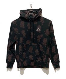 JORDAN（ジョーダン）の古着「AS M J AMM AOP FLC HOODIE/薔薇柄プルオーバーパーカー」｜ブラック×ブラウン