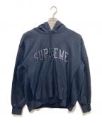 SUPREMEシュプリーム）の古着「GlitterArc HoodedSweatshirt」｜ネイビー