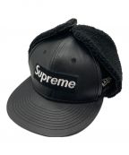 SUPREME×New Eraシュプリーム×ニューエラ）の古着「Leather Earflap Box Logo」｜ブラック