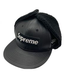 SUPREME×New Era（シュプリーム×ニューエラ）の古着「Leather Earflap Box Logo」｜ブラック