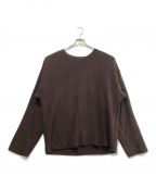 YOKEヨーク）の古着「7G OVERSIZED HALF CARDIGAN CREW NECK」｜ブラウン