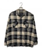 PENDLETONペンドルトン）の古着「チェックシャツ/OPEN COLLAR SHIRT オープンカラーシャツ」｜ホワイト×ブラック