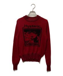 Hysteric Glamour（ヒステリックグラマー）の古着「ヒスガール ロゴニット」｜レッド