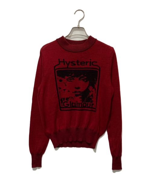 Hysteric Glamour（ヒステリックグラマー）Hysteric Glamour (ヒステリックグラマー) ヒスガール ロゴニット レッド サイズ:FREEの古着・服飾アイテム