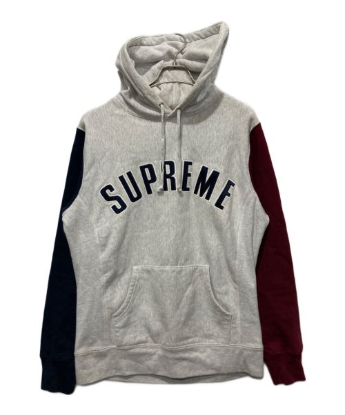 SUPREME（シュプリーム）Supreme (シュプリーム) Color Blocked ArcLogoHooded/アーチロゴパーカー グレー サイズ:Mの古着・服飾アイテム