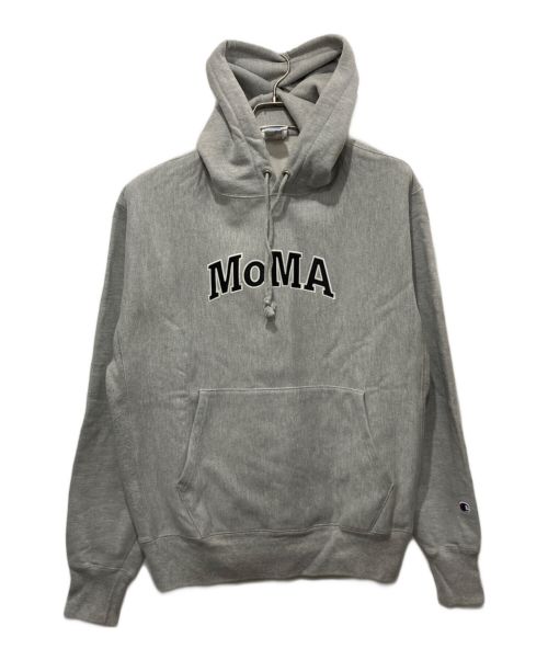 Champion（チャンピオン）Champion (チャンピオン) MoMA (モマ) プルオーバーパーカー グレー サイズ:Lの古着・服飾アイテム