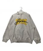 SUPREMEシュプリーム）の古着「Embroidered Chenille Hooded Sweatshirt/ンブロイダード シェニール フーデッド スウェットシャツ」｜グレー