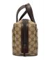 GUCCI (グッチ) GGキャンバスハンドバッグ ベージュ×ブラウン：40000円