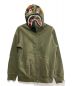 A BATHING APE (アベイシングエイプ) ジップシャークパーカー カーキ サイズ:L：20000円