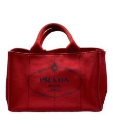 PRADA（プラダ）の古着「ハンドバッグ/カナパ」｜レッド