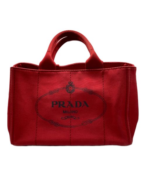 PRADA（プラダ）PRADA (プラダ) ハンドバッグ/カナパ レッドの古着・服飾アイテム