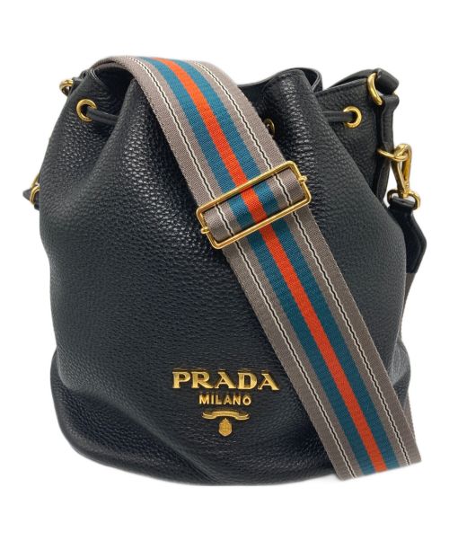 PRADA（プラダ）PRADA (プラダ) VITELLO DAINOショルダー ブラックの古着・服飾アイテム