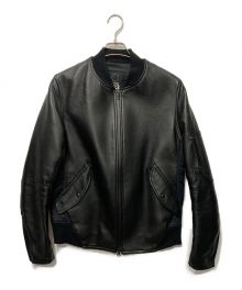 Y-3（ワイスリー）の古着「Bonded Leather Jacket/ボンデッドレザージャケット」｜ブラック