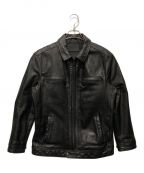 ALL SAINTSオールセインツ）の古着「LARK LEATHER JACKET/ライダースジャケット」｜ブラック