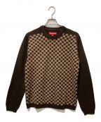 SUPREMEシュプリーム）の古着「Sweater Checker Board」｜ブラウン