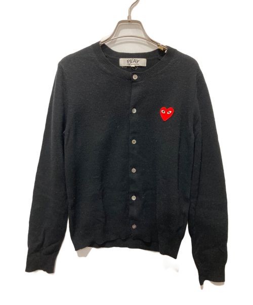 PLAY COMME des GARCONS（プレイ コムデギャルソン）PLAY COMME des GARCONS (プレイ コムデギャルソン) カーディガン/レッドハート ウールカーディガン ブラック サイズ:Mの古着・服飾アイテム