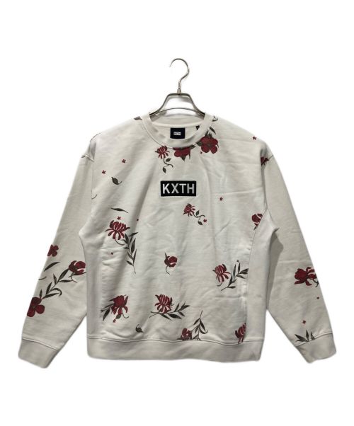 KITH（キス）KITH (キス) Summer Floral Crewneck ホワイト×レッド サイズ:Mの古着・服飾アイテム