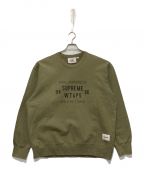 SUPREME×WTAPSシュプリーム×ダブルタップス）の古着「Crewneck sweat」｜オリーブ